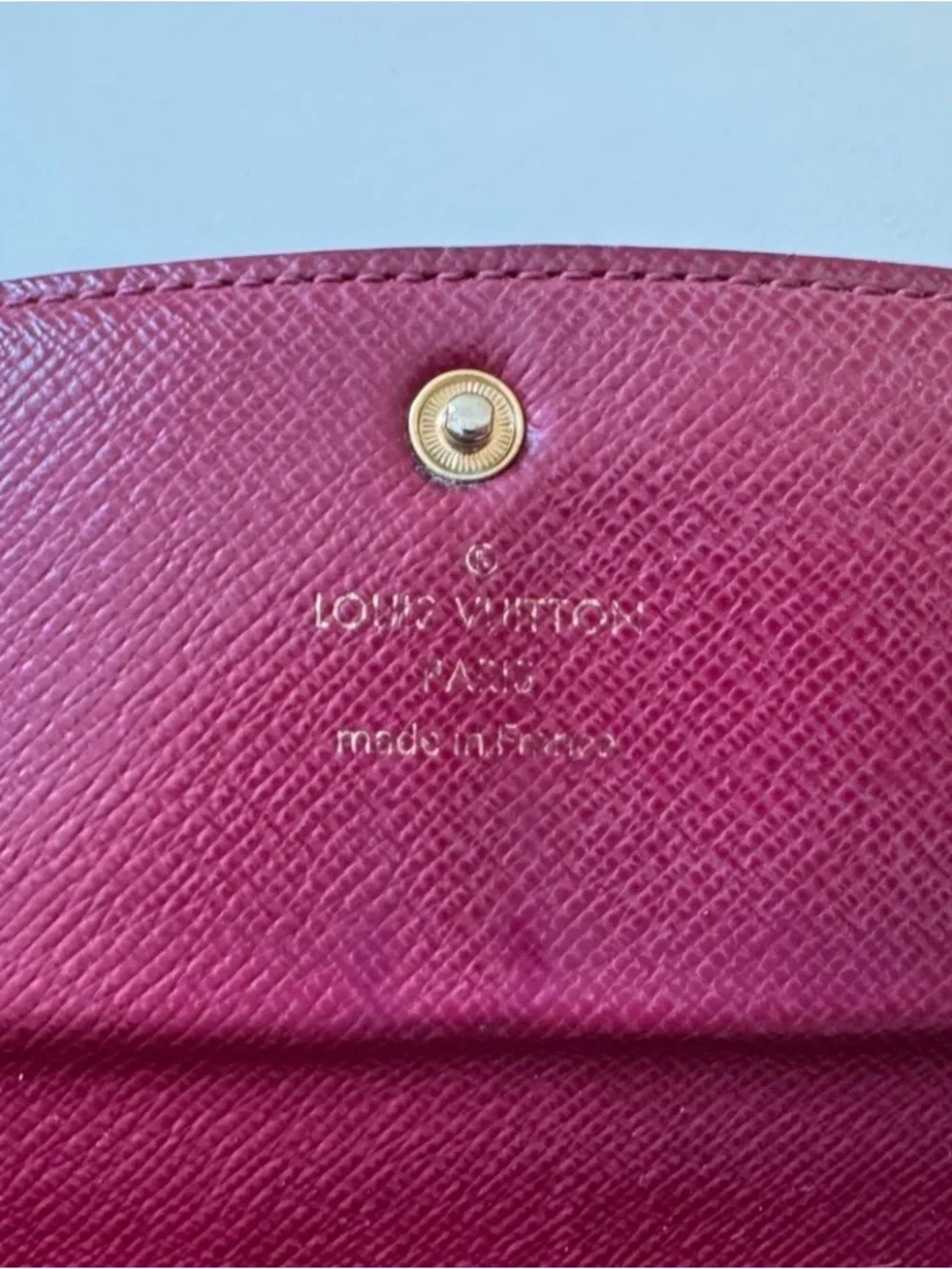 Louis Vuitton Monogram Emilie Wallet/Rasberry Interior with COA